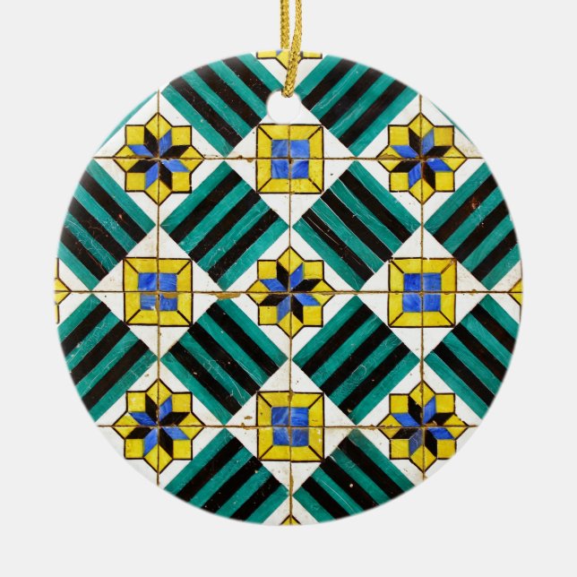 Fliesen, portugiesische Fliesen Keramik Ornament (Vorne)