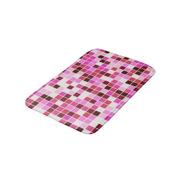 Fliesen, rosa Mosaikfliesen, geometrisches Muster Badematte