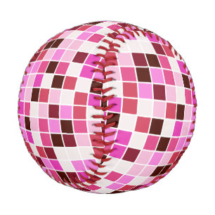 Fliesen, rosa Mosaikfliesen, geometrisches Muster Baseball