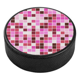 Fliesen, rosa Mosaikfliesen, geometrisches Muster Eishockey Puck