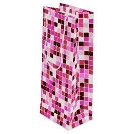 Fliesen, rosa Mosaikfliesen, geometrisches Muster Geschenktüte Für Weinflaschen