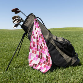 Fliesen, rosa Mosaikfliesen, geometrisches Muster Golfhandtuch
