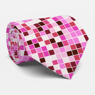 Fliesen, rosa Mosaikfliesen, geometrisches Muster Krawatte