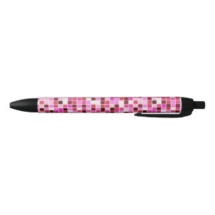 Fliesen, rosa Mosaikfliesen, geometrisches Muster Kugelschreiber