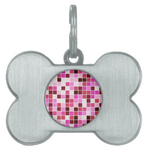 Fliesen, rosa Mosaikfliesen, geometrisches Muster Tiermarke