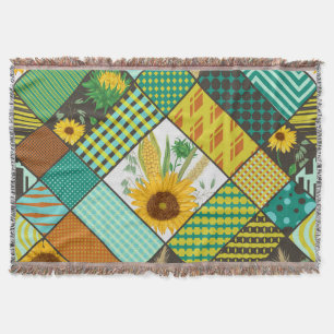 Fliesen, Sonnenblumen, geometrisches Muster. Decke