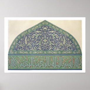 Fliesendekoration, Moschee Kathedrale von Qous, vo Poster