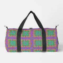 Fliesendesign farbiger konzentrischer Kreise Duffle Bag