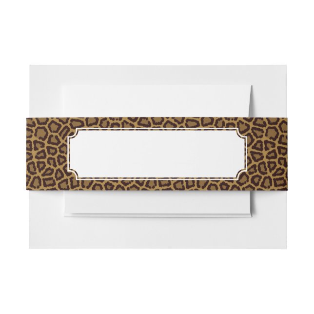 Fliesenhintergrund mit einem Leopardpelz Einladungsbanderole (Vorderseite Beispiel)