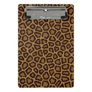 Fliesenhintergrund mit einem Leopardpelz Mini Klemmbrett