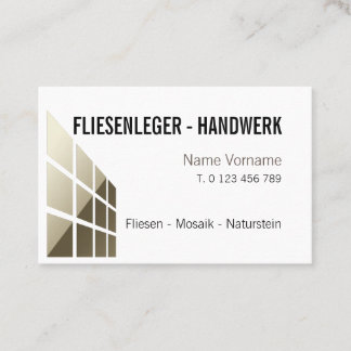 Fliesenleger Handwerk Visitenkarte