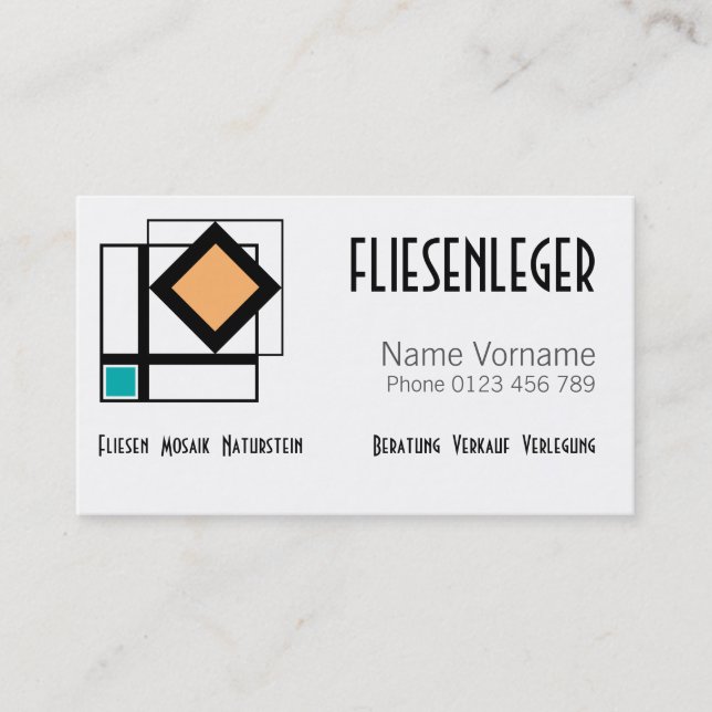fliesenleger visitenkarte (Vorderseite)