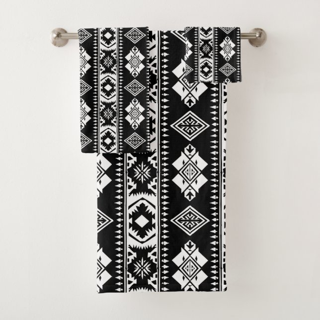 Fliesenmuster aus coolem Western Badhandtuch Set (Insitu)
