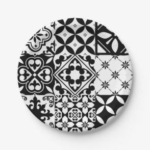 Fliesenmuster für Keramiken Pappteller