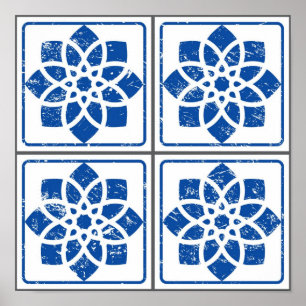 Fliesenmuster für Keramiken Poster