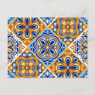 Fliesenmuster für Keramiken Postkarte