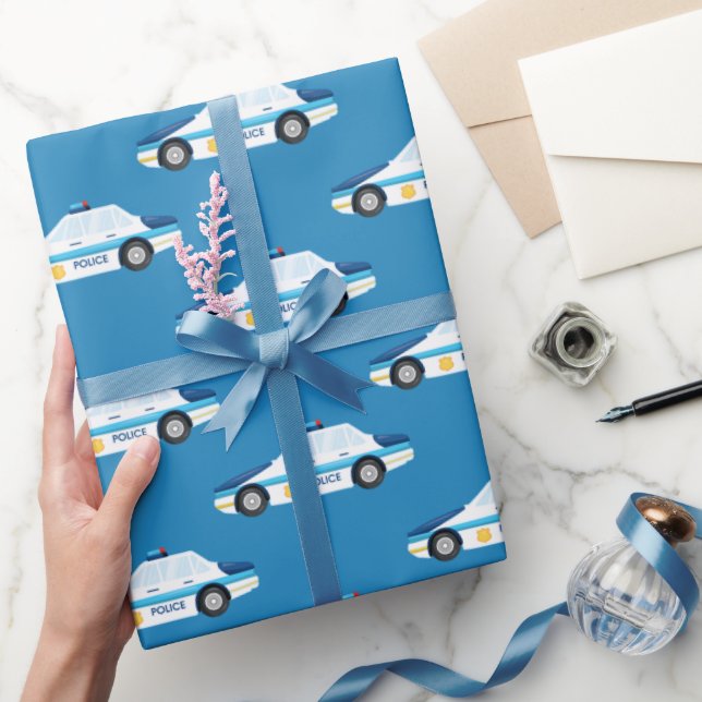 Fliesenmuster-Party-Packung für lustige Polizeiwag Geschenkpapier (Schenken)
