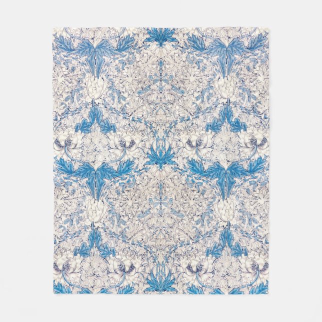 FLIESPLAID : WILLIAM MORRIS : HONEYSUCKLE FLEECEDECKE (Vorderseite)