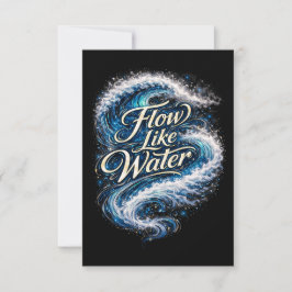 Fließe wie Wasser Dankeskarte