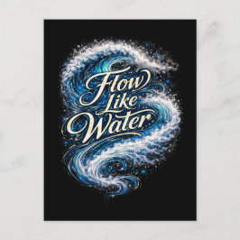 Fließe wie Wasser Postkarte