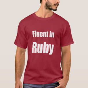 Fließend im Rubin - dunkelrotes T-Shirt