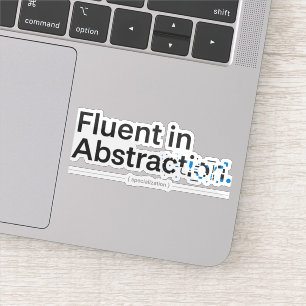 Fließend in Abstraktion Minimalistischer Programmi Aufkleber