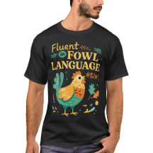 Fließend in Geflügels Sprache Lustiges Huhn