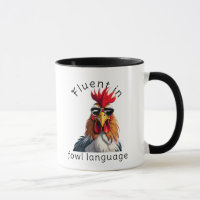 Fließend in Geflügelspräche Tasse - Lustiges Hahn
