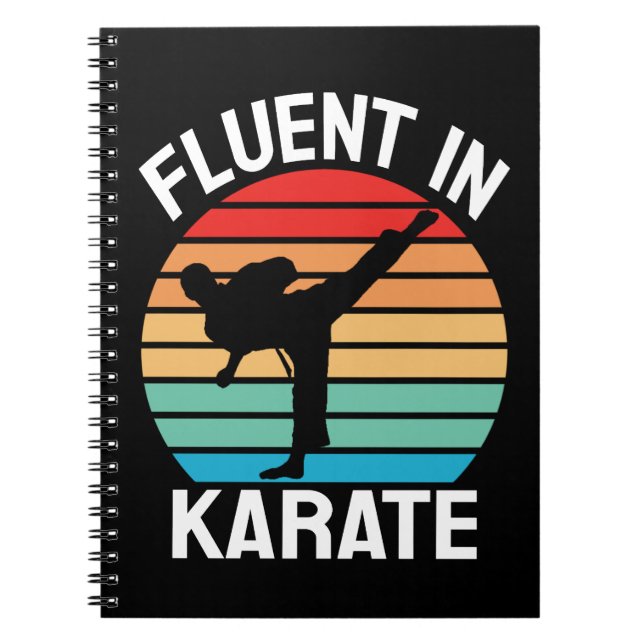 Fließend in Karate Lustiges Karate Notizblock (Vorderseite)