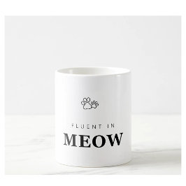 Fließend in Miau Lustiger Katzenliebhaber Pfotenab Kaffeetasse