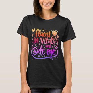Fließend in Vitalwerten und Seitenblick-Nurse-T-Sh T-Shirt