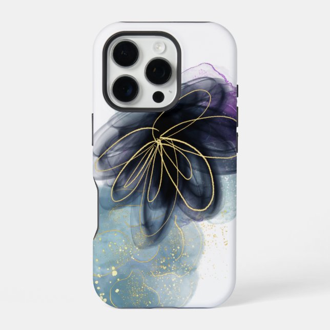 Fließende Blume iPhone 16 Pro Hülle (Rückseite)