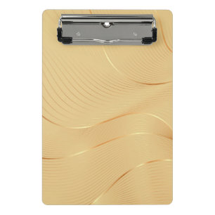 Fließende Goldlinien Luxus Abstract Hintergrund Ku Mini Klemmbrett