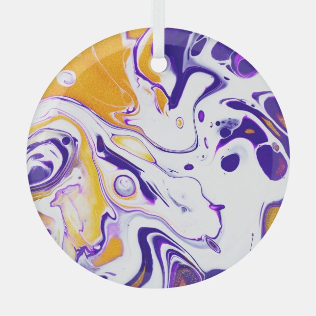 Fließende Kunsttextur: wirbelnde Farben. Ornament Aus Glas (Vorderseite)