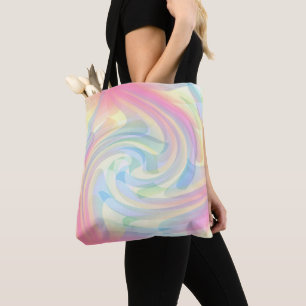 Fließende Pastellfarben Elegant abstrakt wirbelnd Tasche