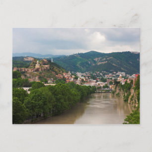Fließender Mt'k'vari-Fluss, Tbilisi Postkarte