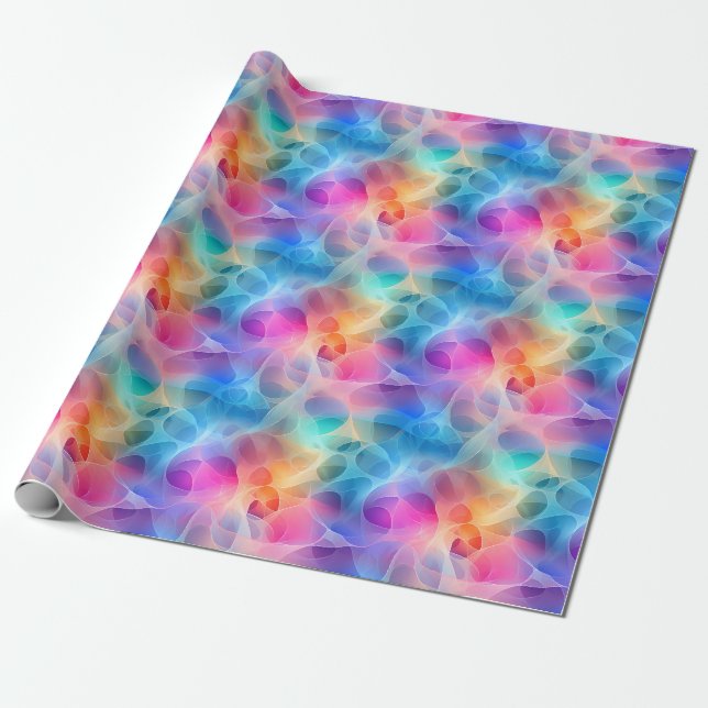 Fließender Regenbogen-Abstrakt Geschenkpapier (Ungerollt)
