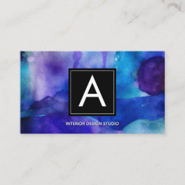 Fließendes Licht | Abstrakte Aquarell Visitenkarte