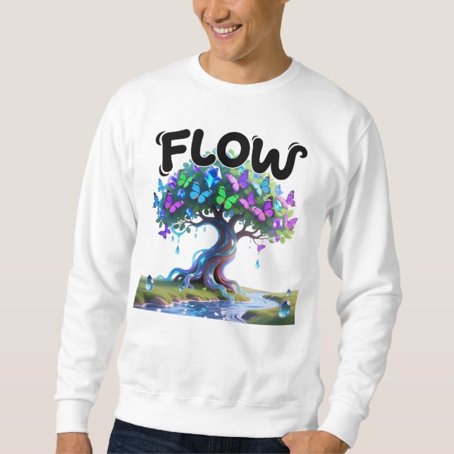 Fließendes Wasser Baum des Lebens Sweatshirt (Vorderseite)