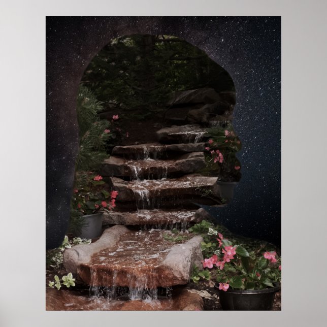 Fließendes Wasser Poster (Vorne)