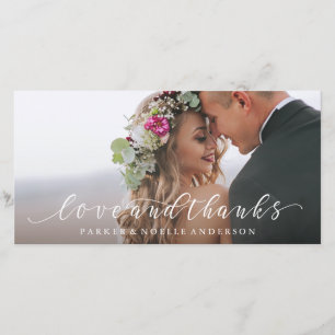 FließenLiebe und Dank, die Foto-Karte Wedding sind Dankeskarte