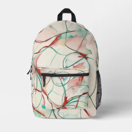 Fließstrich 1 bedruckter rucksack