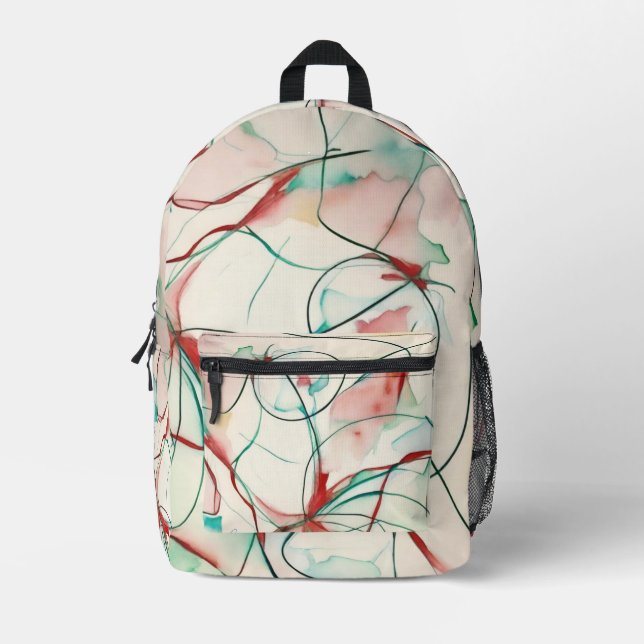 Fließstrich 1 bedruckter rucksack (Vorderseite)