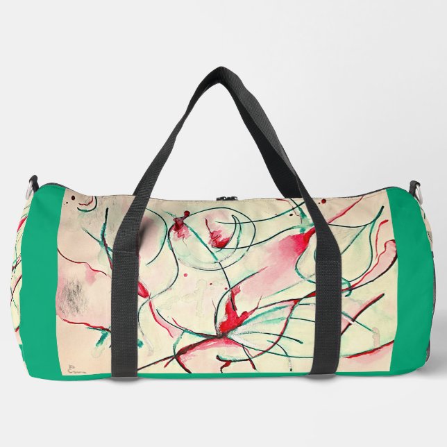 Fließstriche 1 duffle bag (Vorderseite)