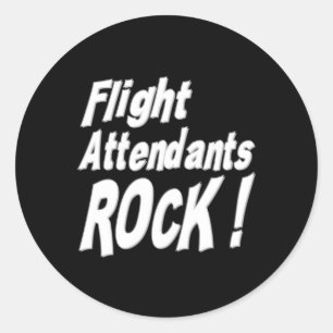 Flight Attendants Rock! Aufkleber