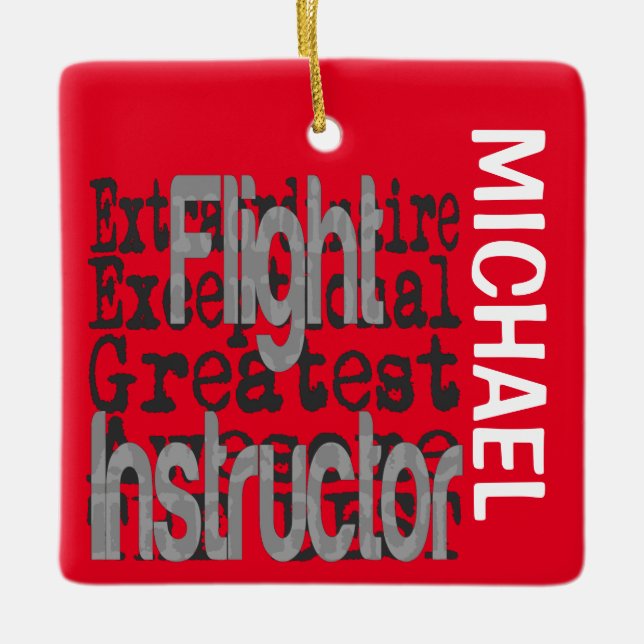Flight Instructor Extraordinaire CUSTOM Keramikornament (Vorderseite)