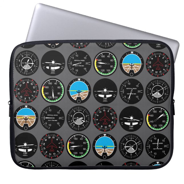 Flight Instruments Laptopschutzhülle (Vorderseite)