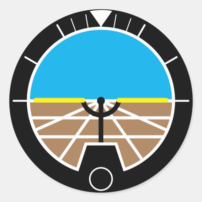 Flight Instruments Runder Aufkleber (Vorderseite)