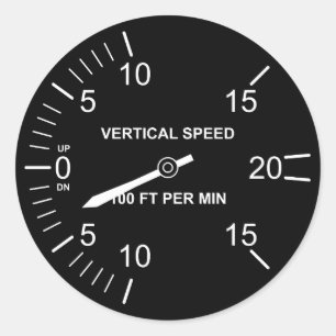 Flight Instruments Runder Aufkleber