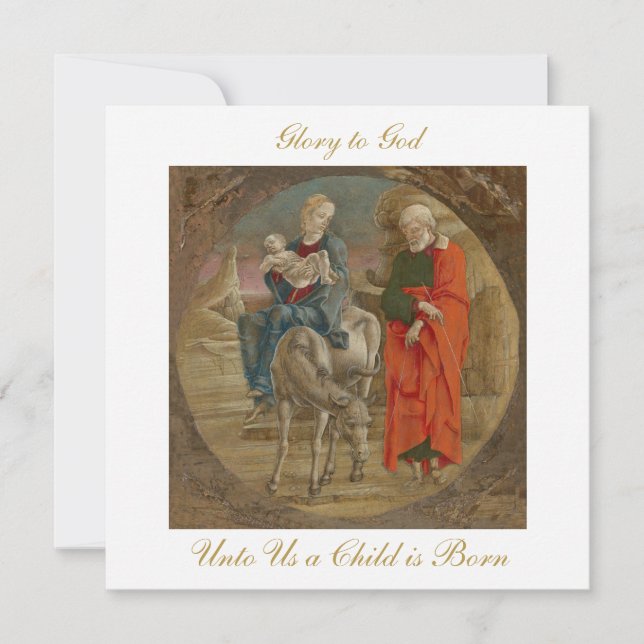 Flight into Egypt Christian Christmas Greeting Karte (Vorderseite)